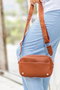 Zoozie Bags Bolso Bandolera de Piel PU Tostado - Elegante y Sofisticado, 21x6x13 cm